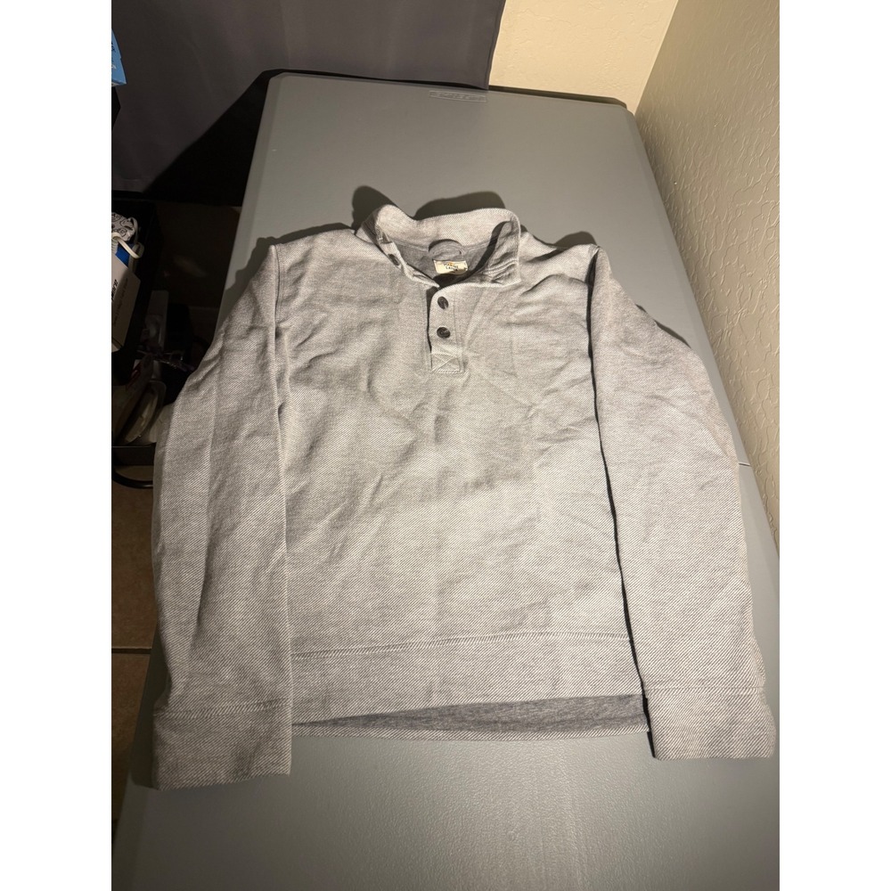 Marine Layer Mens Grey Henley Pullover Sweatshirt Style 18294 Spring 2022 Large
